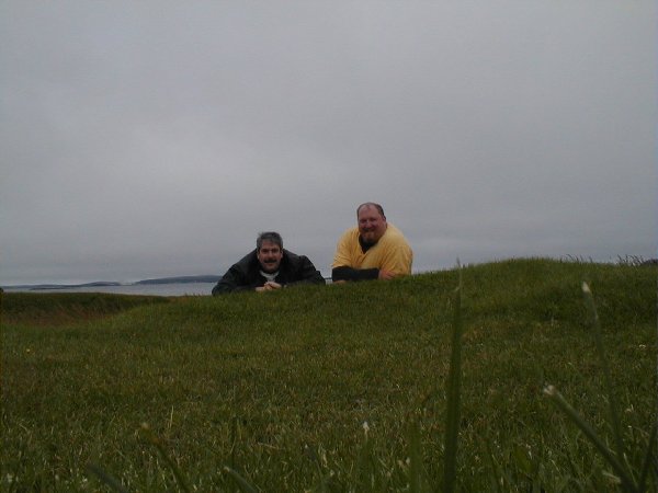 Bob and Tim in 1000 year old Viking Ruins