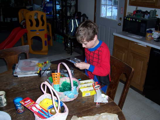 Alex and his Easter Basket
