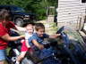 Max shows Nicolas how to ride