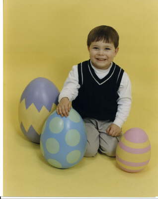 Max with Easter Eggs - 2003