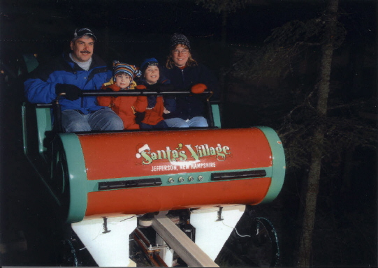 The family on the Sleigh monorail