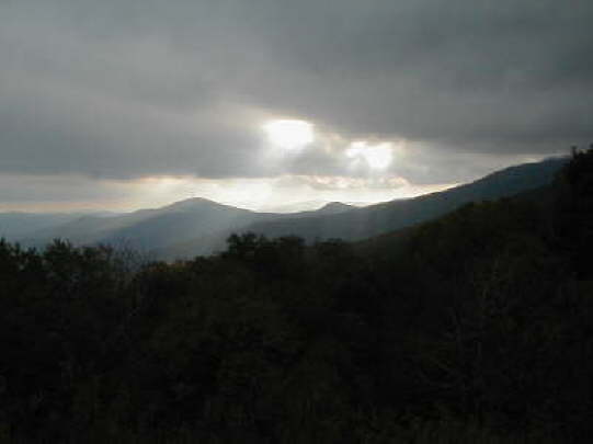 Morning over the Blue Ridge Mountains