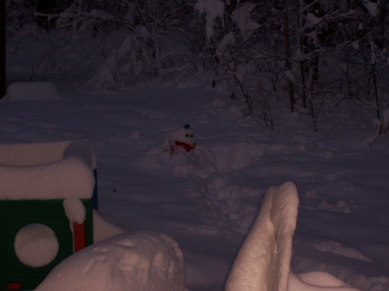 Snowman buried